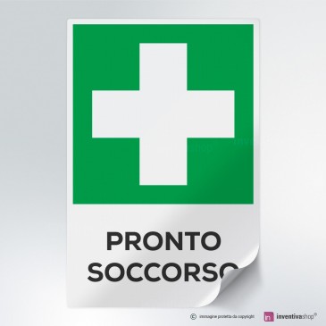 Cartello Di Primo Soccorso In Plastica Rigida, Formato A5 (15x21 Cm), Conforme A Norme UE, Per Sicurezza Emergenza
