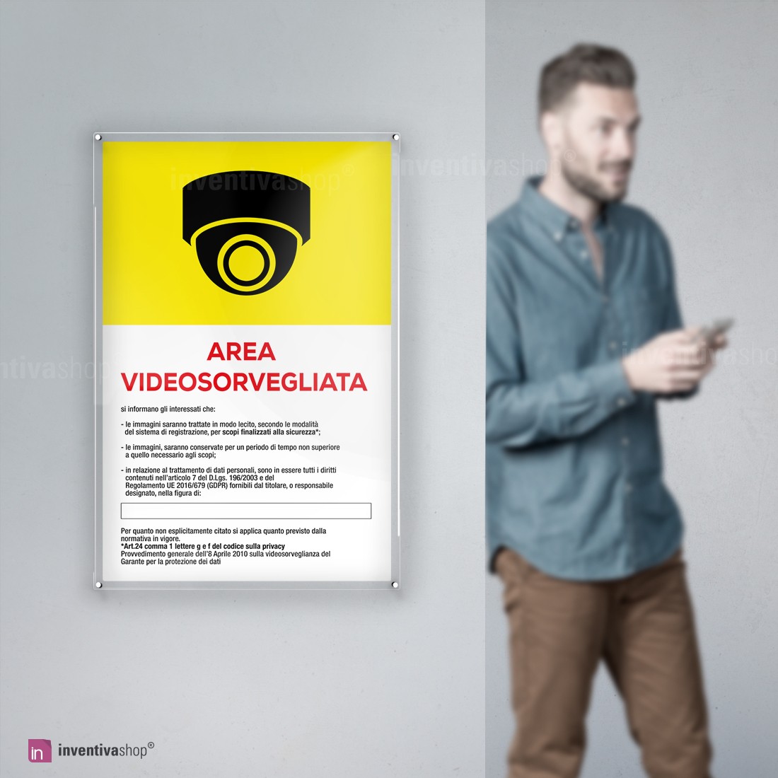 Decalcomanie di allarme di sicurezza - Italia