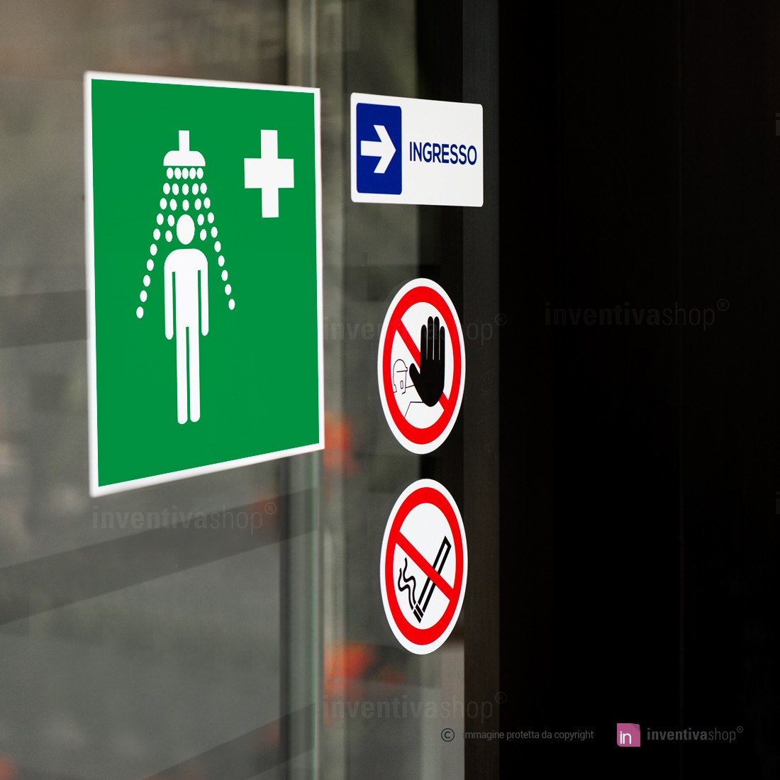 Indigos Ug – Adesivo Segnaletica 'Rete Elettrica Di Emergenza Spegnimento Interruttore' 150x200 Mm