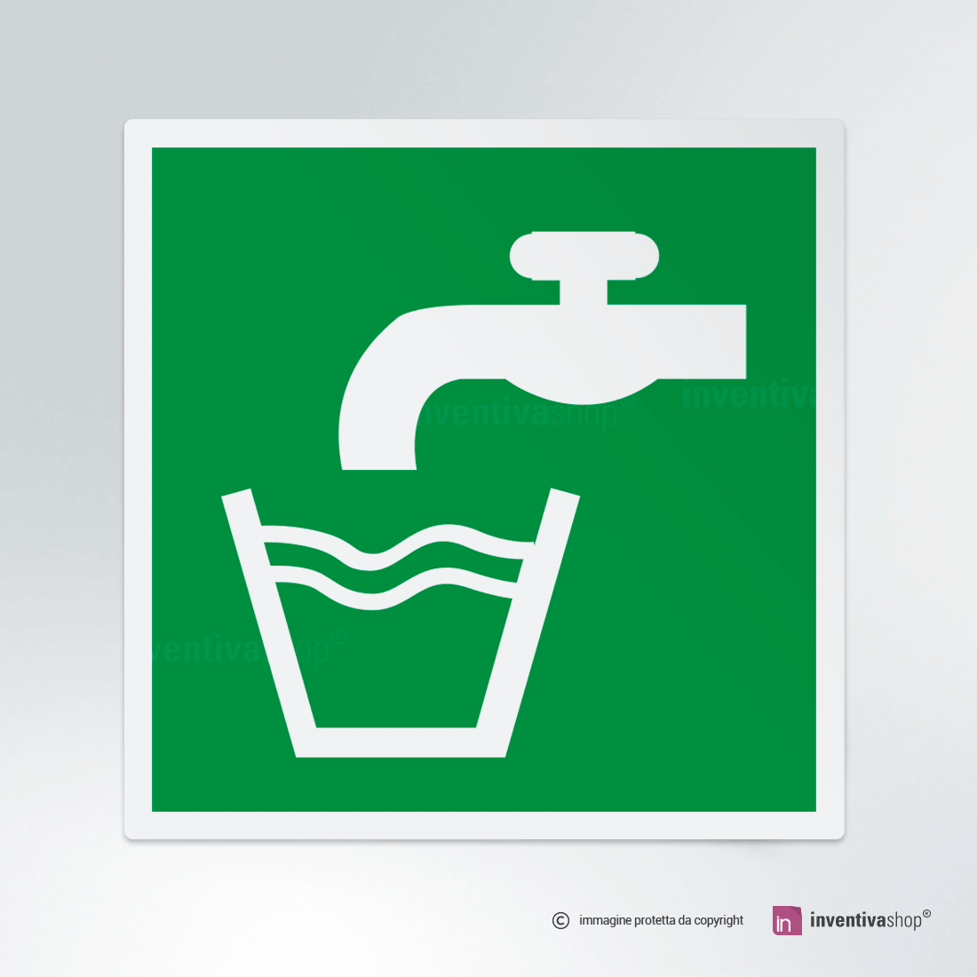 Dalle de signalisation - Eau non potable | ProtectionIndustrielle.be