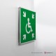 Cartello alluminio su parete con distanziatori: rifugio temporaneo d'emergenza disabili E024