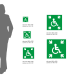 Cartello rifugio temporaneo d'emergenza disabili E024: misure adesivo / alluminio