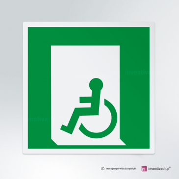 Cartello Uscita d'emergenza disabili E026