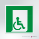 Cartello Uscita d'emergenza disabili E030