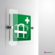 Cartello plexiglass su parete con distanziatori: Borsa medica d'emergenza E027
