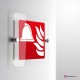 Cartello plexiglass su parete con distanziatori: Attrezzatura antincendio F004