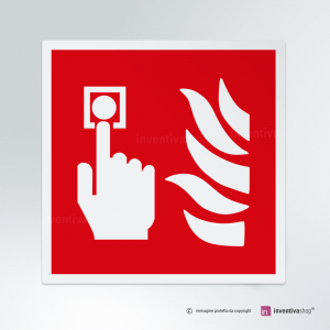 Cartello multi-materiale: Interruttore allarme antincendio F005