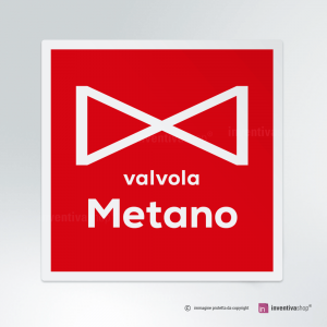 Cartello multi-materiale: Valvola metano