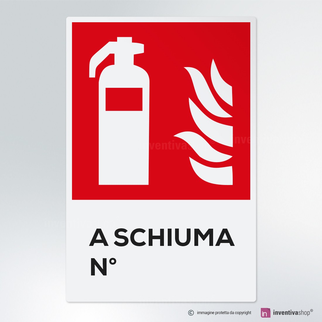 Cartello antincendio - Estintore a schiuma n