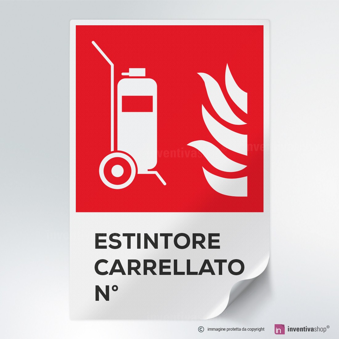 vsafety 11019 ar-s cartello estintore fuoco, Avvolgitubo ID