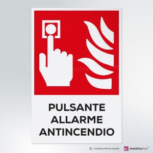 Cartello multi-materiale: Pulsante allarme antincendio