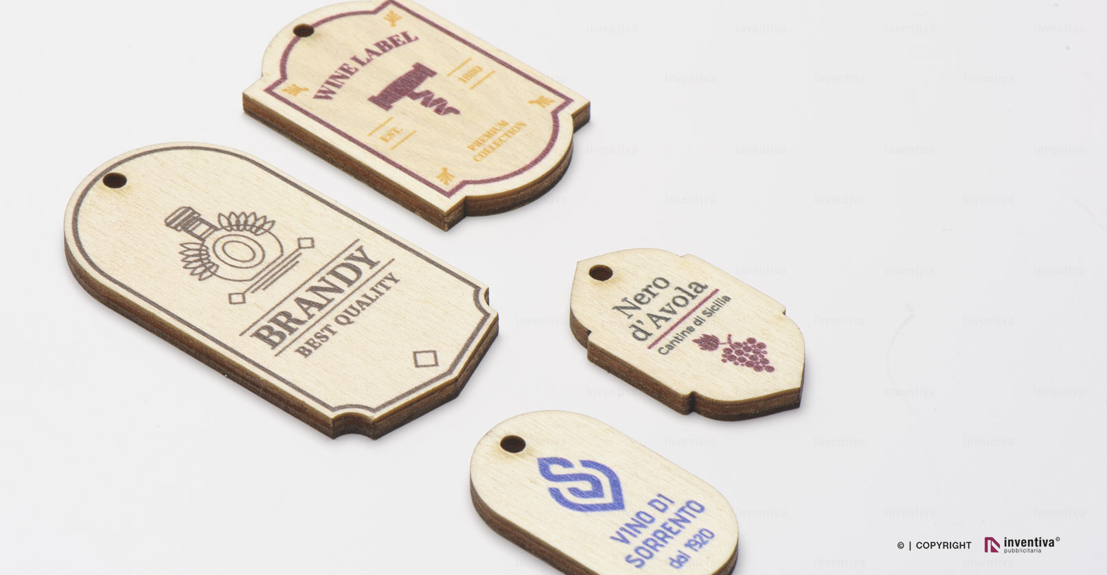 Etichette vino in legno stampate a colori in digitale