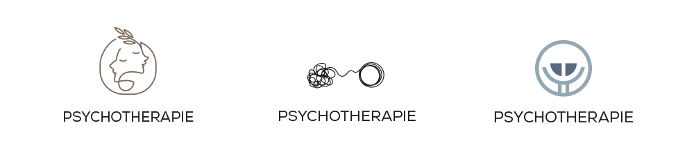 Logo studio di psicologia forma cerchio rotondeggiante