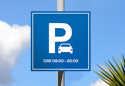 Cartello parcheggio quadrato