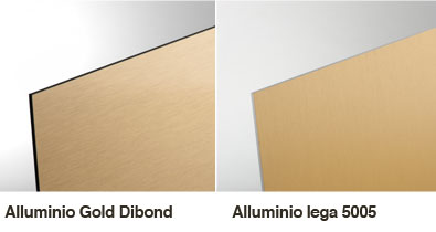 Alluminio Gold Dibond vs Alluminio Gold 5005