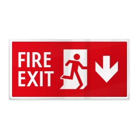 Fire exit rosso giù