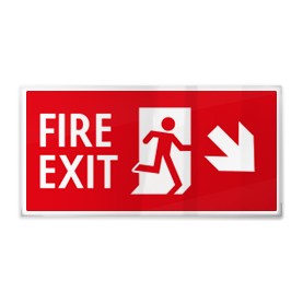 Fire exit rosso dx giù