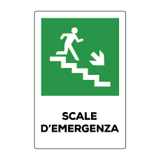 Scale d'emergenza Dx giù